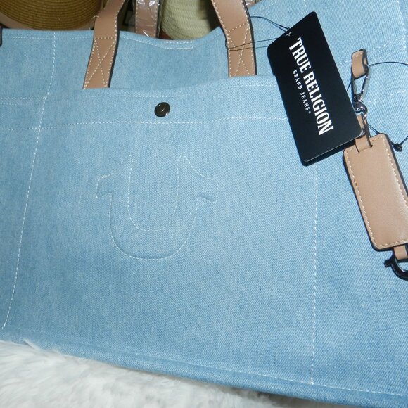 TRUE RELIGION STITCHED HORSESHOE LARGE TOTE BAG 🆕NWT/FAST SHIPPING😮‍💨⚡🚚 - Picture 8 of 16